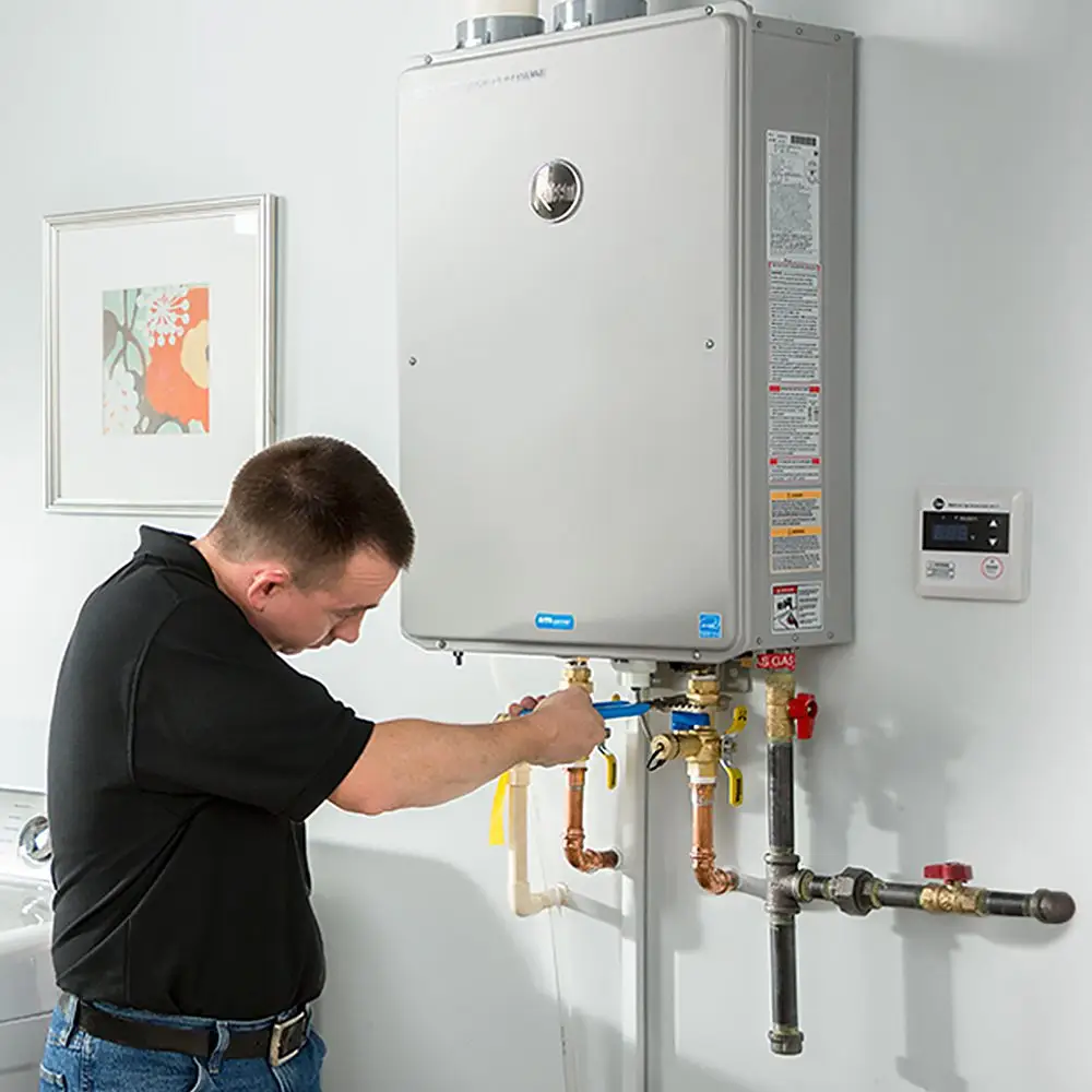 Wall-mounted tankless water heater