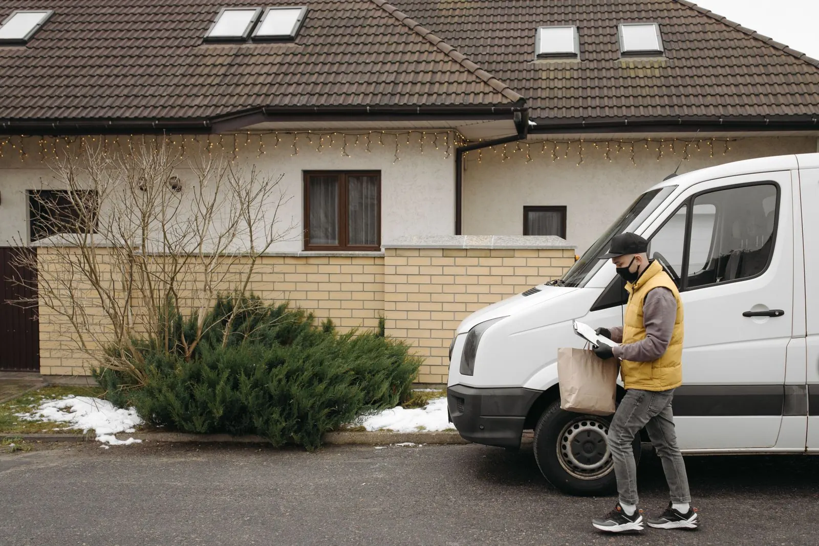 Rodger That service van outside a home on a snowy night